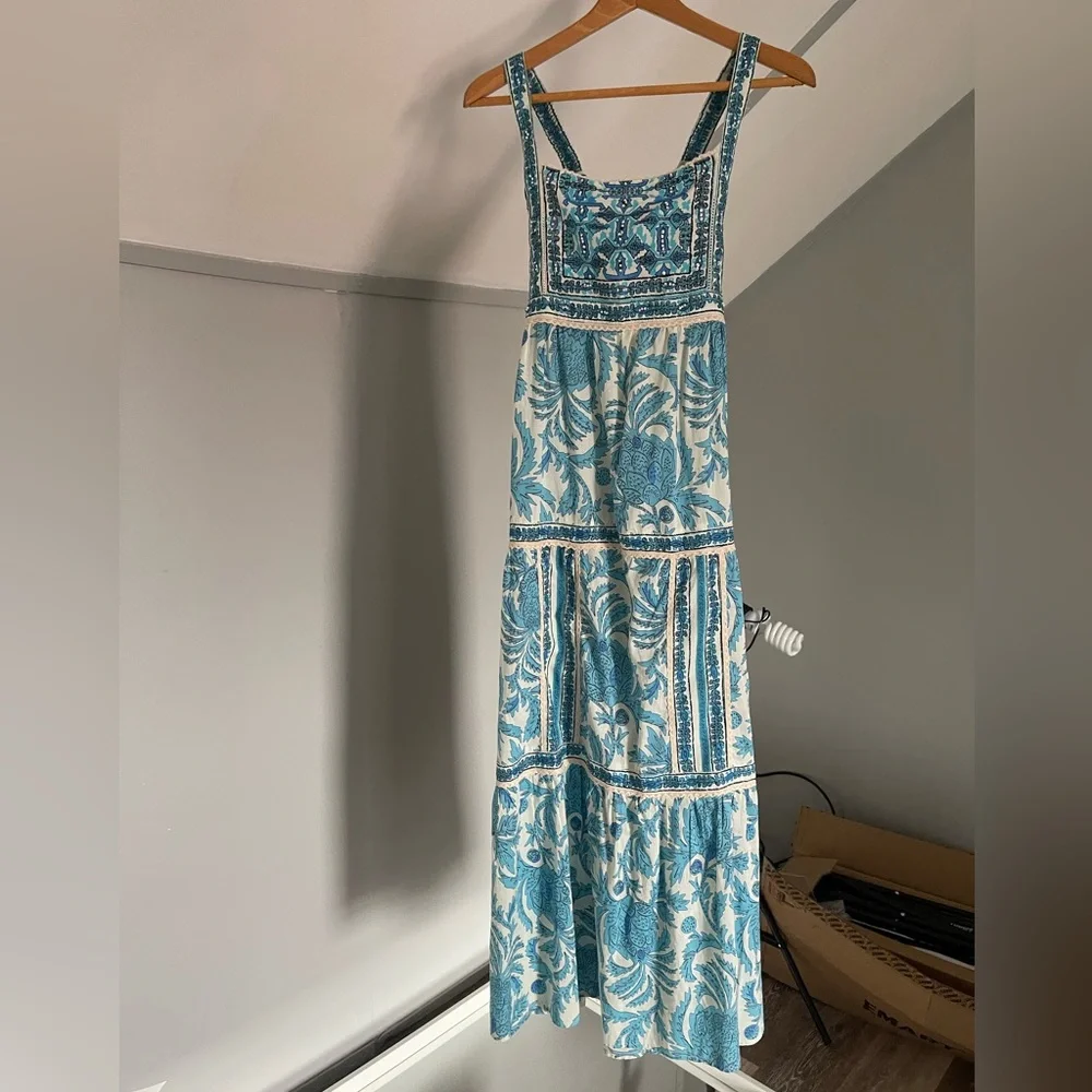 Blue maxi dress New size M - Picture 1 of 4